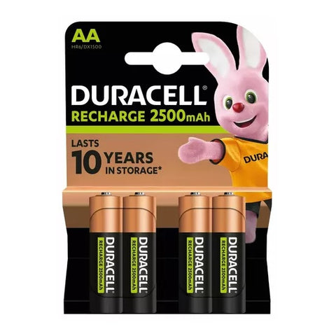 Duracell AA 2500mAh NiMH įkraunamos baterijos, 4 vnt.