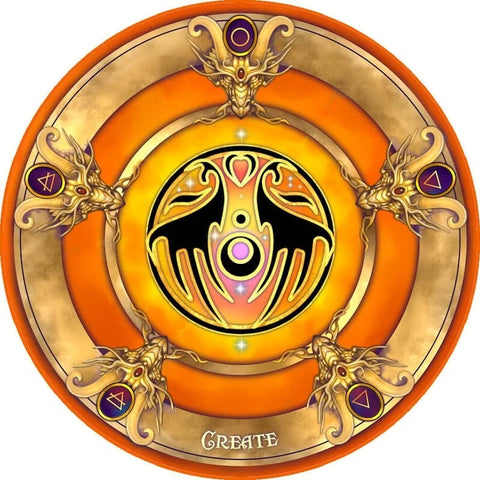 Dracones Loqui drakonų orakulo kortos, 54 apvalios + vadovas – Blue Angel