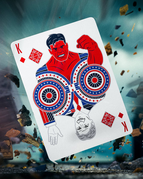 Marvel Kapitonas Amerika žaidimo kortos – premium, kolekcinės, pokeriui