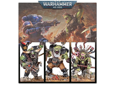 Warhammer 40,000 Orkų startinis rinkinys – miniatiūros, dažai, teptukas