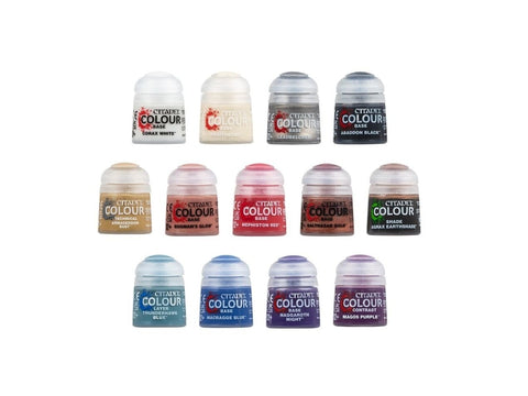 Warhammer 40,000 Citadel dažų ir įrankių rinkinys – 13 dažų, teptukas