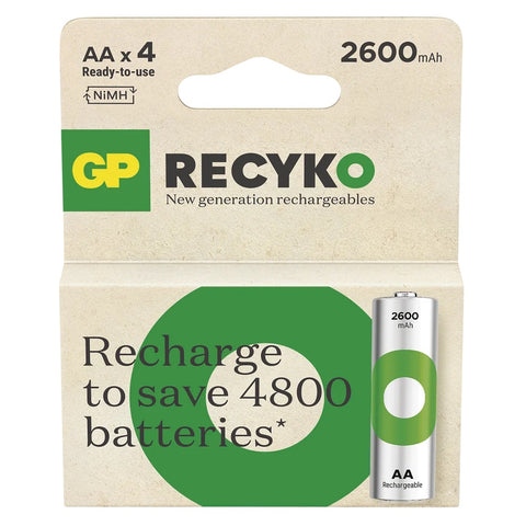 GP ReCyko AA 2600mAh įkraunamos baterijos (NiMH), rinkinys 4 vnt.