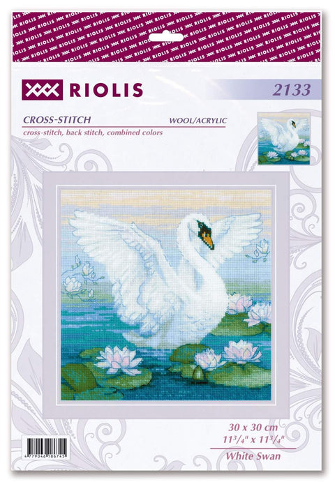 RIOLIS: White Swan. Siuvinėjimo rinkinys iš RIOLIS Nr.: 2133 - HOBI.LT 🇱🇹