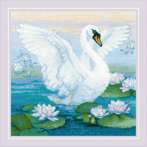 RIOLIS: White Swan. Siuvinėjimo rinkinys iš RIOLIS Nr.: 2133 - HOBI.LT 🇱🇹