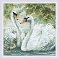 RIOLIS: White Swans - Deimantinės Mozaikos rinkinys iš RIOLIS Nr.: AM0036 - HOBI.LT 🇱🇹