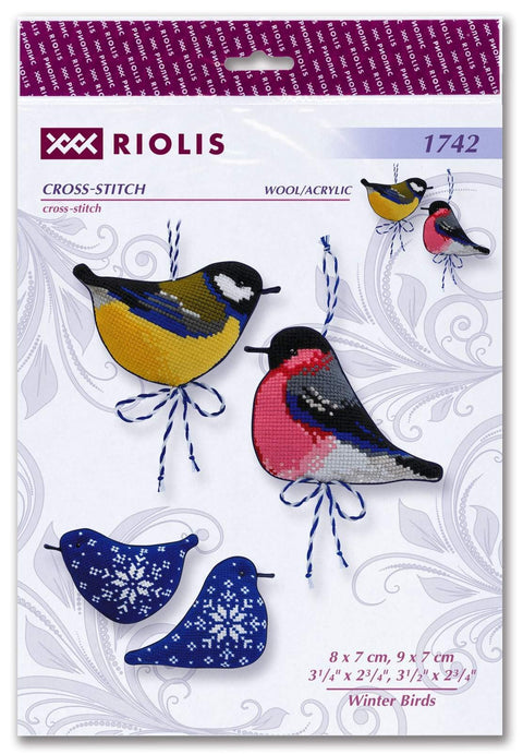 RIOLIS: Winter Birds siuvinėjimo rinkinys iš RIOLIS Nr.: 1742 - HOBI.LT 🇱🇹