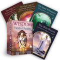 Oracle kortų rinkinys „Wisdom of the Hidden Realms“ (Colette Baron‑Reid), 44 kortų kaladė su dėžute ir keliomis atvertomis iliustruotomis kortomis