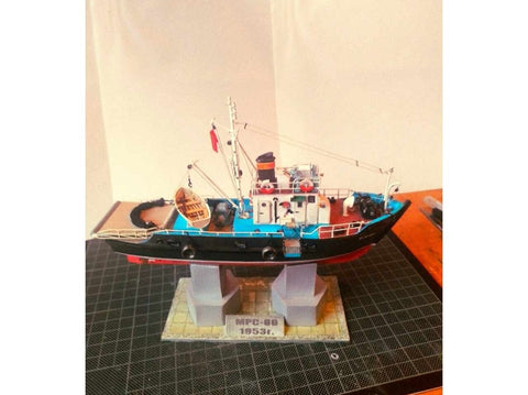 WMC JŽS-80 jūrų žvejybos seineris – popierinis modelis 1:100