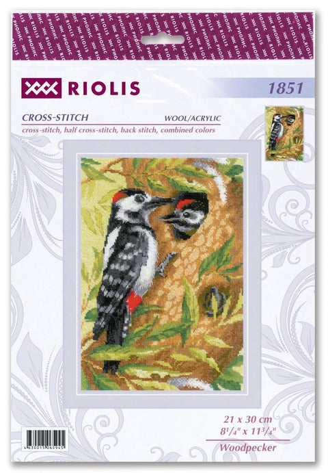 RIOLIS: Woodpecker siuvinėjimo rinkinys iš RIOLIS Nr.: 1851 - HOBI.LT 🇱🇹