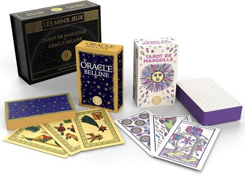 Mini Tarot de Marseille kortos prancūziškos, kolekcinis burtų rinkinys
