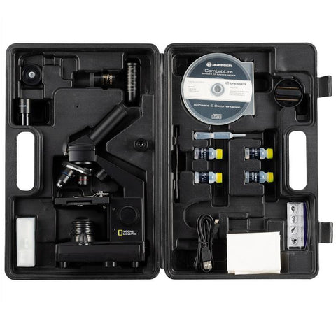 Mikroskopas National Geographic 40x-1024x su USB lagamine