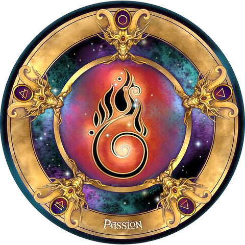 Dracones Loqui drakonų orakulo kortos, 54 apvalios + vadovas – Blue Angel