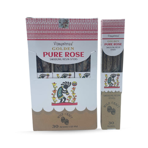 Golden Pure Rose rožių smilkalai, 6 lazdelės – natūralūs, meditacijai