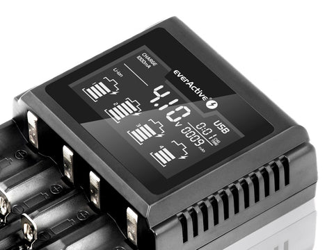 everActive UC-4000 universalus baterijų įkroviklis Ni-MH Li-Ion LCD