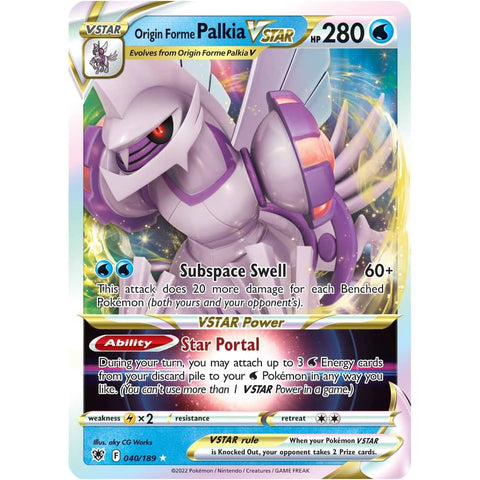 Pokémon TCG Origin Forme Palkia VSTAR League Battle Deck 60 kortų kaladė