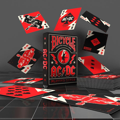 Bicycle AC/DC pokerio kortos – kolekcinės, triukams ir žaidimams