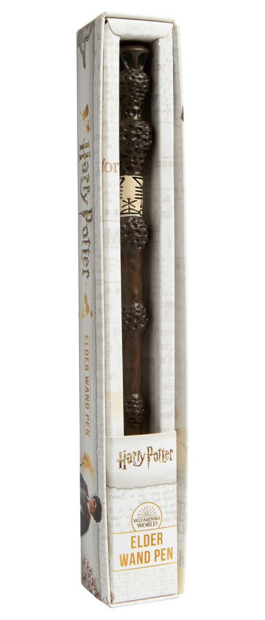 Elder Wand rašiklis tamsiai rudas, lazdelės formos rašiklis iš dervos, supakuotas originalioje Harry Potter dėžutėje
