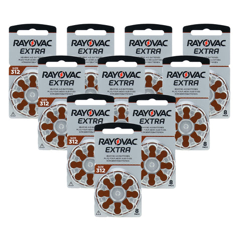 Rayovac Extra 312 klausos aparatų baterijos, rinkinys 80 vnt.