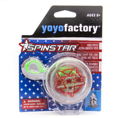 YoYoFactory Spinstar LED jo-jo – raudonas, šviečiantis, 8+, pradedantiesiems ir pažengusiems