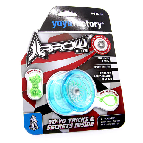 YoYoFactory Arrow mėlynas jojo – pradedantiesiems ir triukams, su priedais