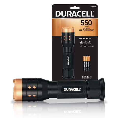 Duracell fokusuojamas LED žibintuvėlis 550 lm, aliuminis IPX4