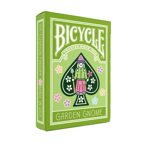 Bicycle Garden Gnome žaidimo kortos – magiškas nykštukų dizainas, JAV kokybė