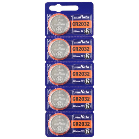 Murata CR2032 ličio monetinės baterijos 3V, rinkinys 5 vnt.