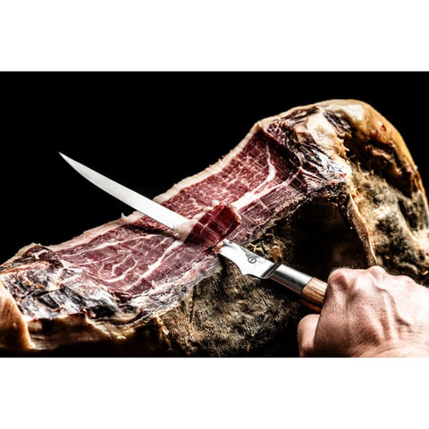 Rankų darbo žuvies filė peilis Forged Olive 18 cm, alyvmedžio rankena