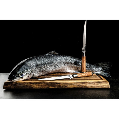 Rankų darbo žuvies filė peilis Forged Olive 18 cm, alyvmedžio rankena