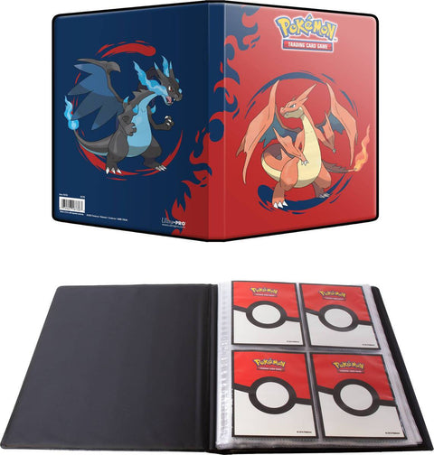 Pokémon Mega Charizard X/Y 4 kišenių albumas – iki 80 kortų + 4 didelėms kortoms